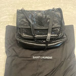 Saint Laurent Medium Niki Leather Shoulder Bag